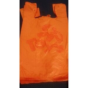 Toys R Us & Babie R Us T-Shirt Style Plastic Bags Orange Lot of 45